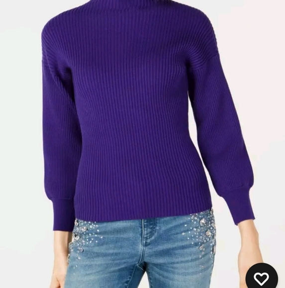 International concepts purple passion balloon sleeved sweater size medium - Picture 1 of 6